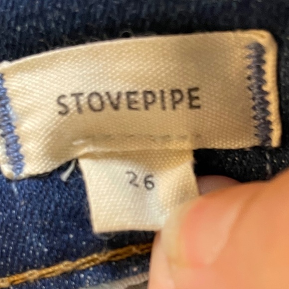 Madewell Stovepipe Jeans Fluffy Hem Edition Chancery Wash - Picture 5 of 6